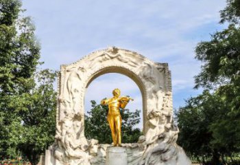 丽水世界名人古典主义作曲家莫扎特公园铜雕像