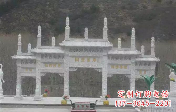 丽水五门牌坊石雕 (2)