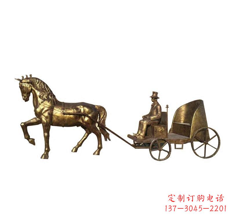 丽水西方马车铜雕