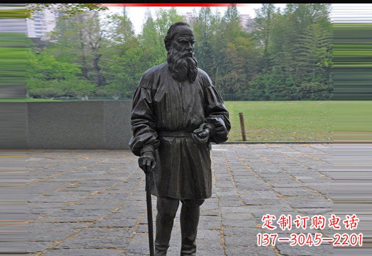 丽水西方名人托尔斯泰铜雕