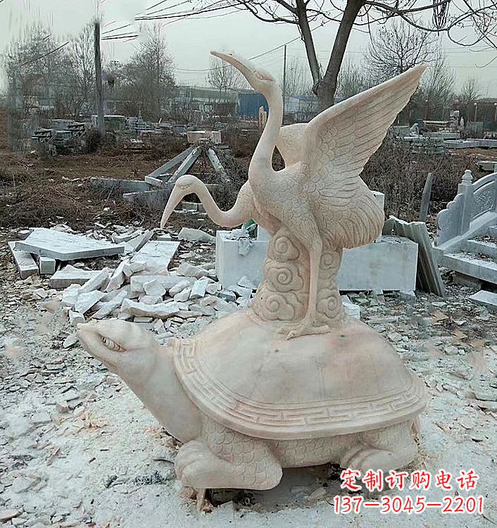 丽水仙鹤石材雕塑