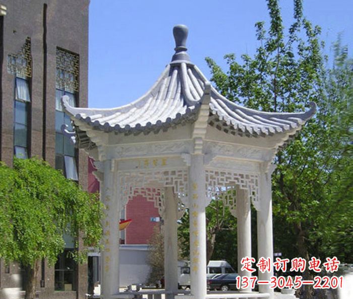 丽水小区景观大理石凉亭