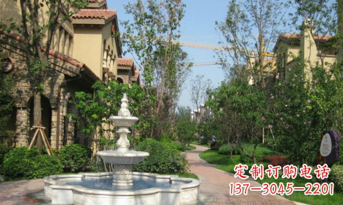 丽水小区景观大理石喷泉石雕 (5)