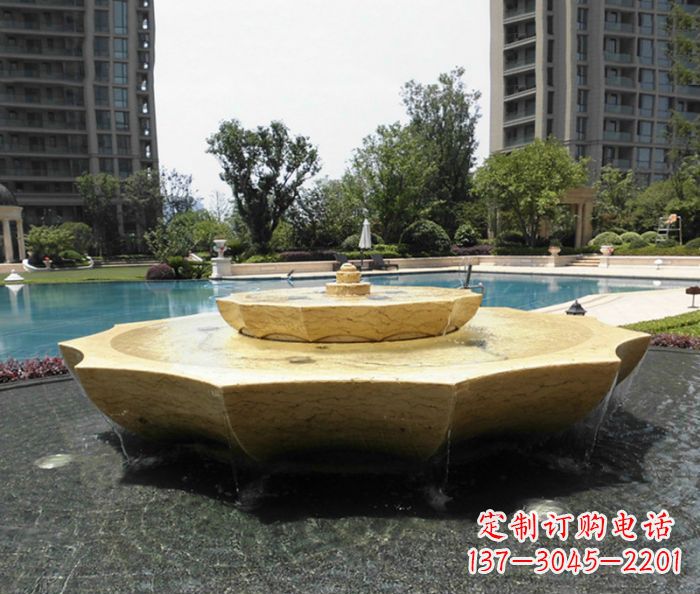 丽水小区景观大理石喷泉石雕 (6)