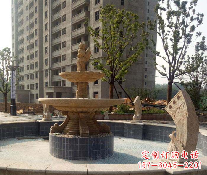 丽水小区景观大型喷泉石雕