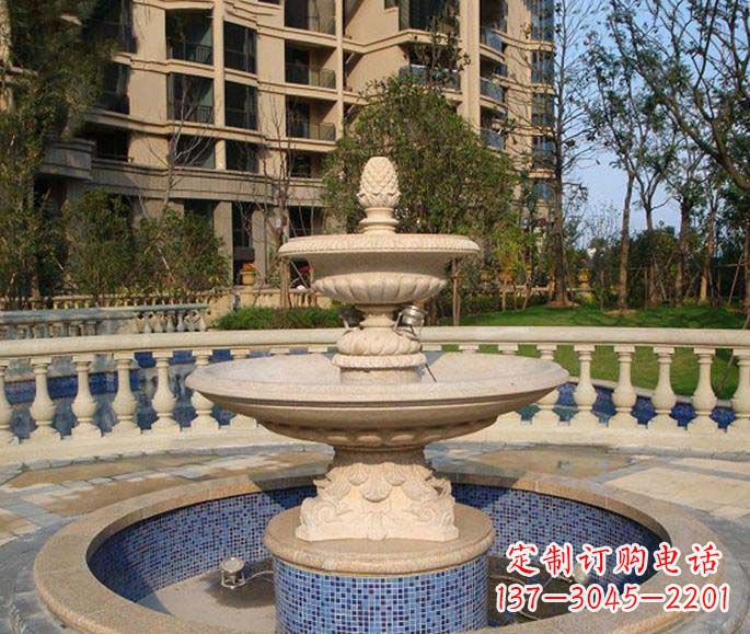 丽水小区景观多层喷泉石雕