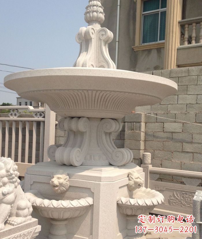丽水小区景观汉白玉喷泉石雕