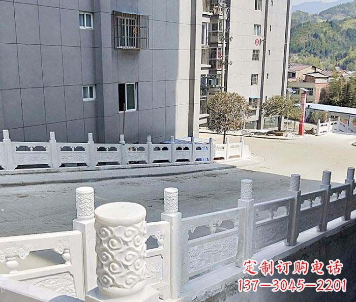 丽水小区景观汉白玉石雕栏板