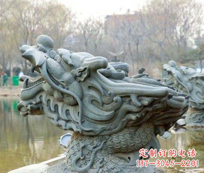 丽水小区景观龙头喷泉石雕
