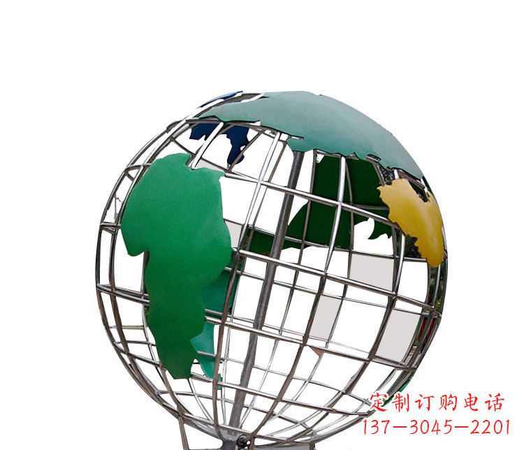丽水校园不锈钢地球仪摆件雕塑