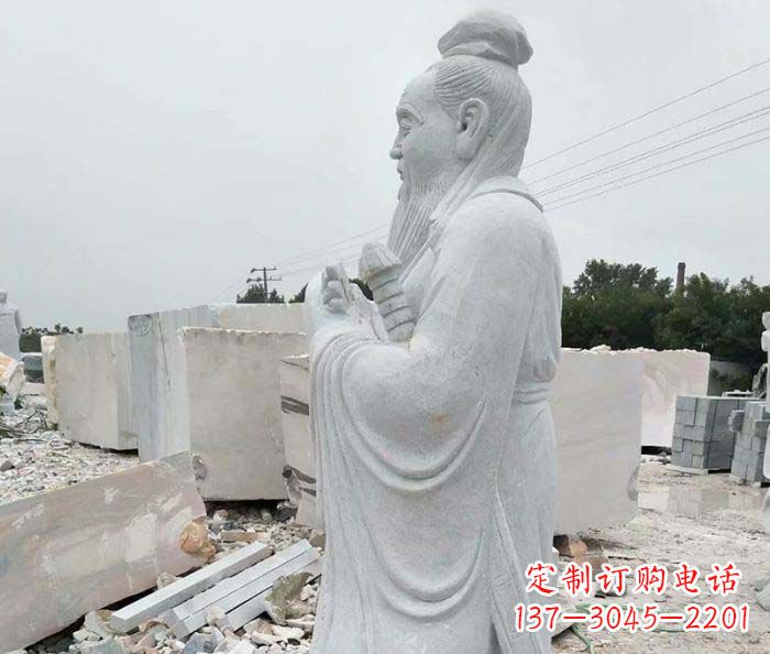 丽水校园景观孔子石雕