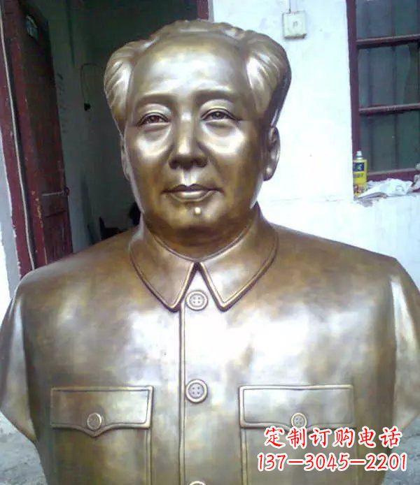 丽水校园毛主席胸像伟人铜雕