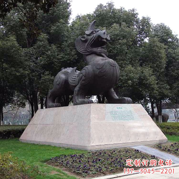 丽水獬豸神兽雕塑-公园上古神兽景观雕塑
