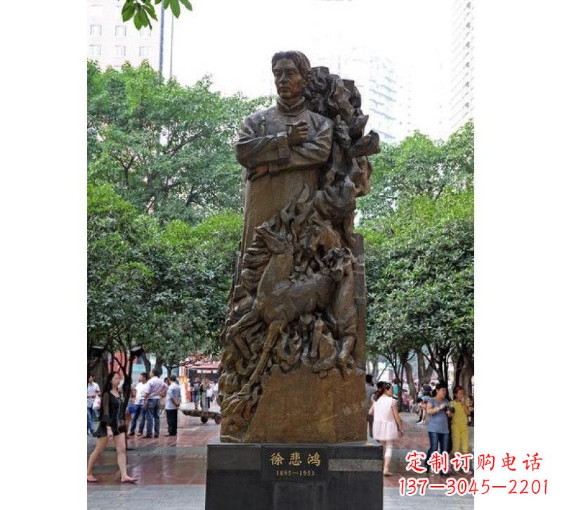 丽水徐悲鸿铜雕