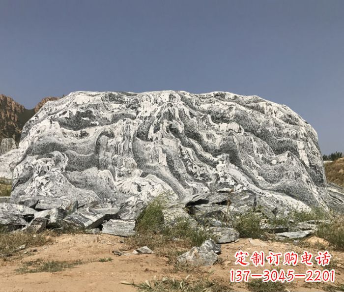 丽水雪浪石假山公园景观石雕 (2)