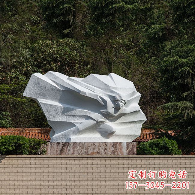 丽水英雄人物黄继光景区景点汉白玉石刻雕塑