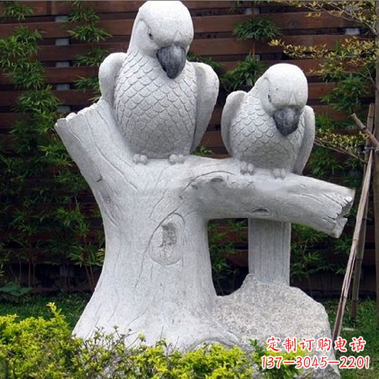丽水鹦鹉大理石雕塑