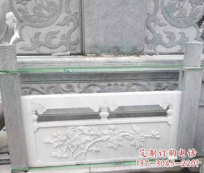 丽水园林汉白玉石浮雕栏板 (3)