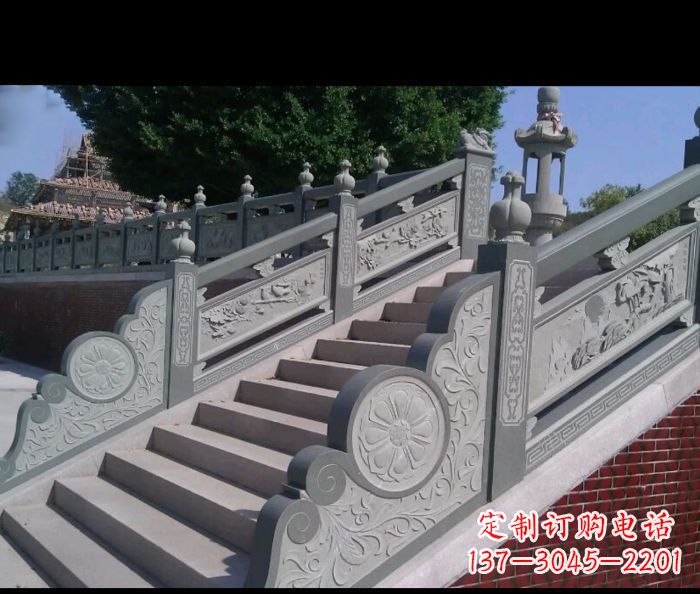 丽水园林景观大理石栏板雕塑 (4)