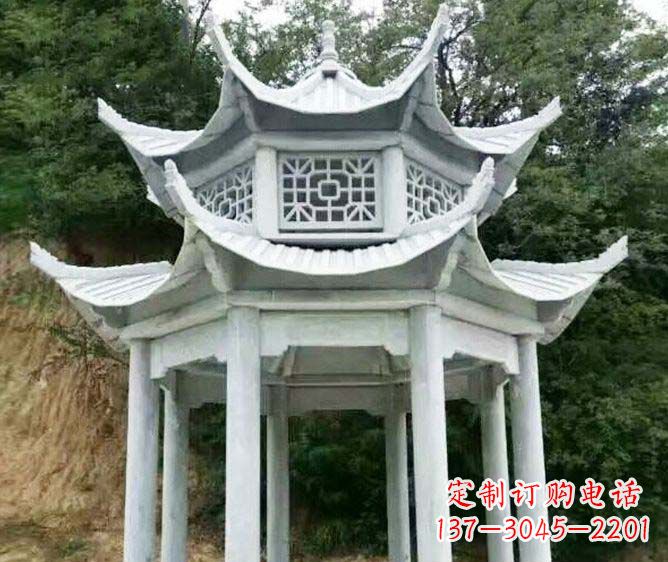 丽水园林景观多层凉亭石雕