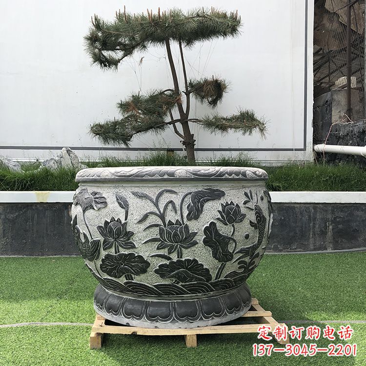 丽水园林石雕水缸