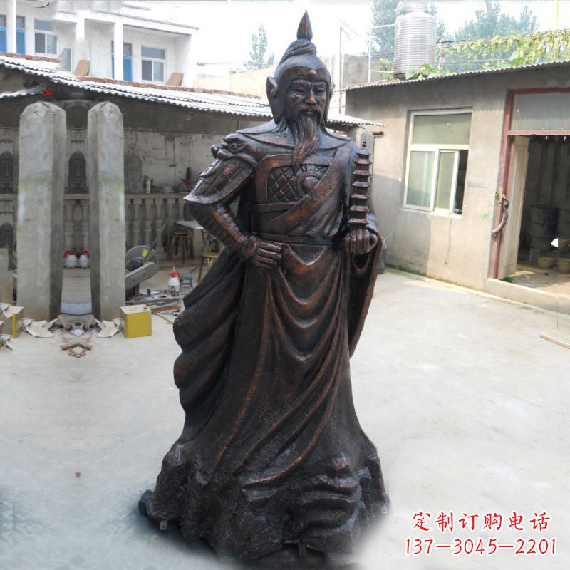 丽水战神托塔天王李靖铸铜雕塑