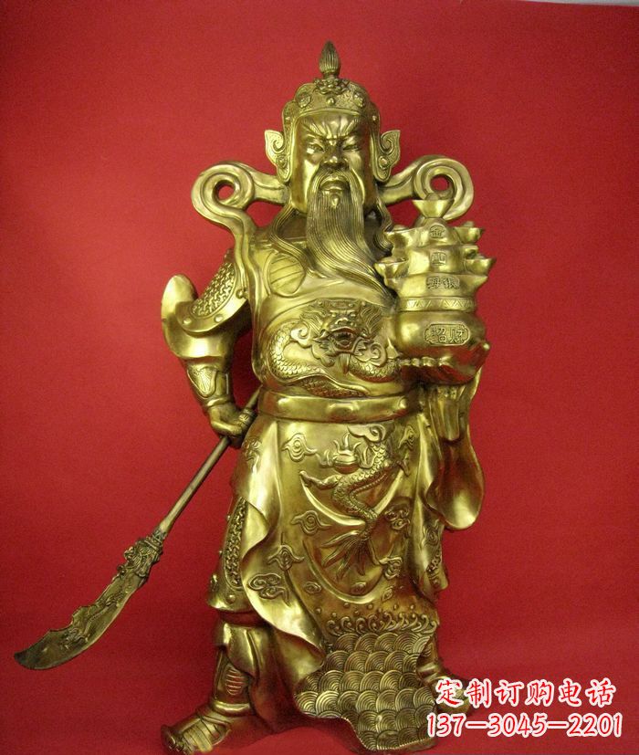 丽水招财关公铜雕