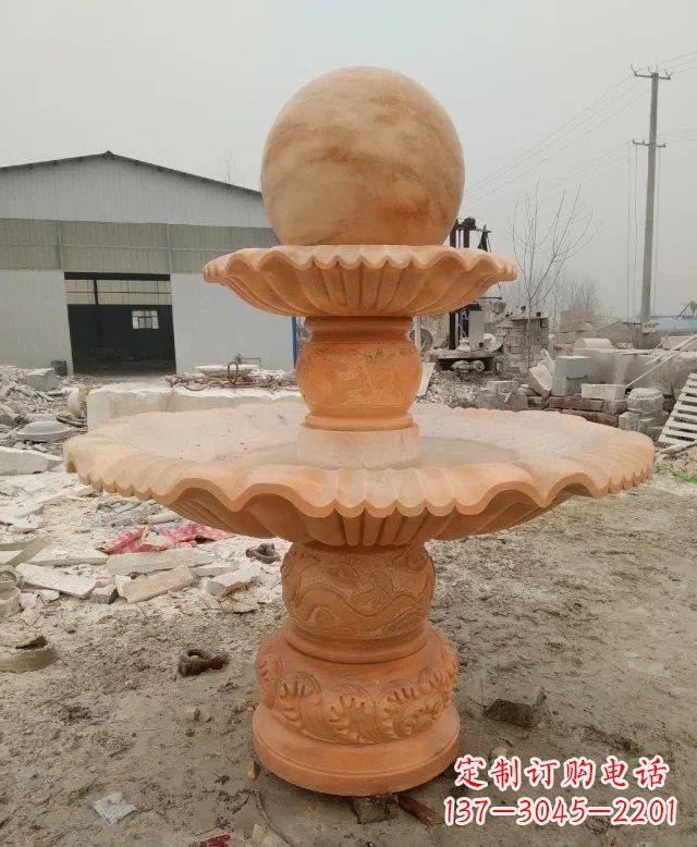 丽水招财双层风水球石雕
