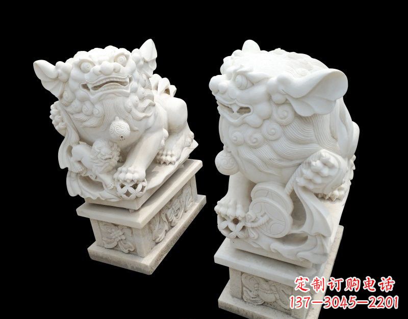 丽水招财献钱狮子石雕