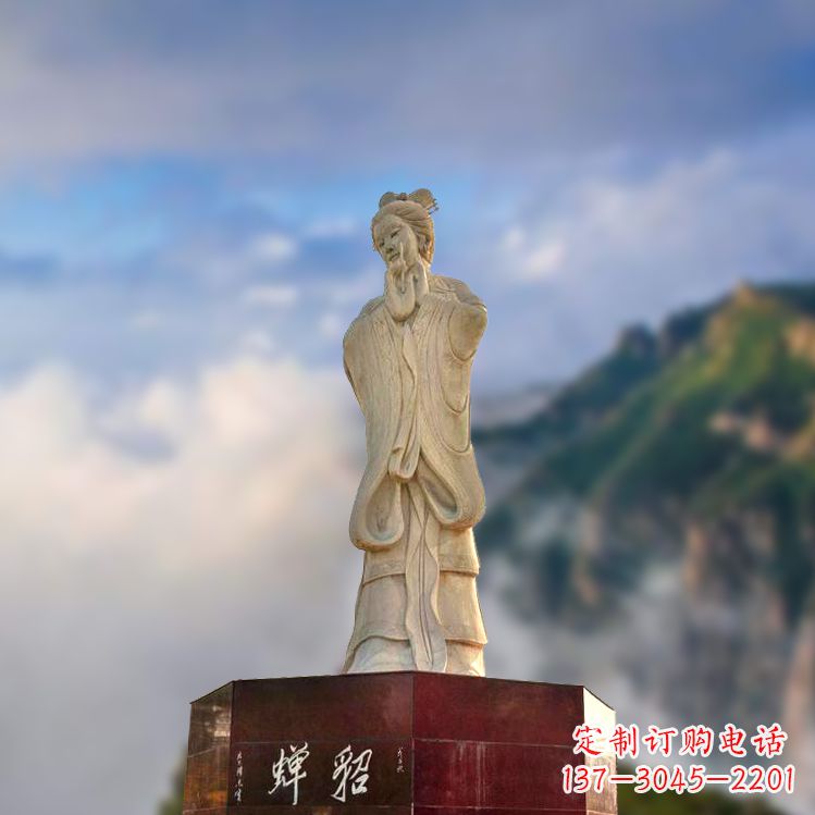 丽水中国古代四大美女之貂蝉景观石雕