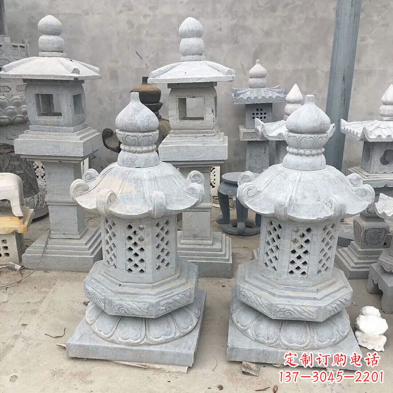 丽水中式低墩石雕灯笼