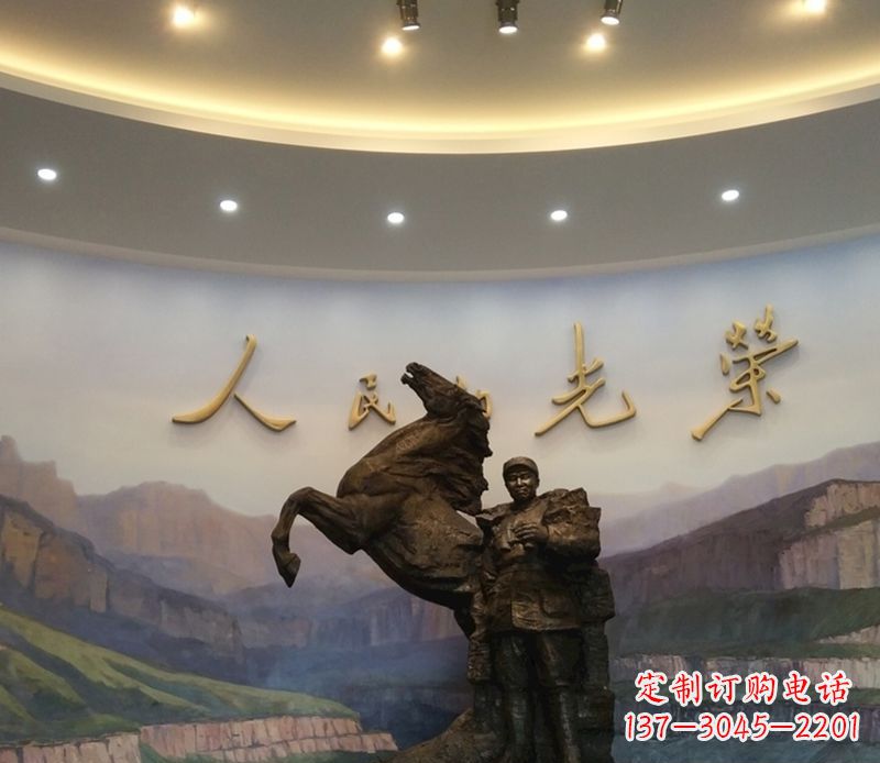 丽水朱德人物景观铜雕