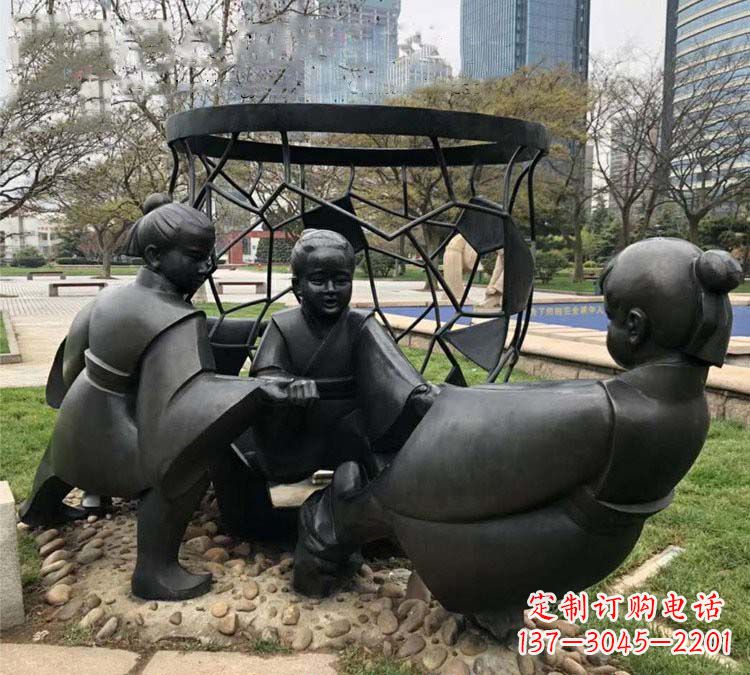 丽水铸铜公园司马光砸缸儿童雕塑