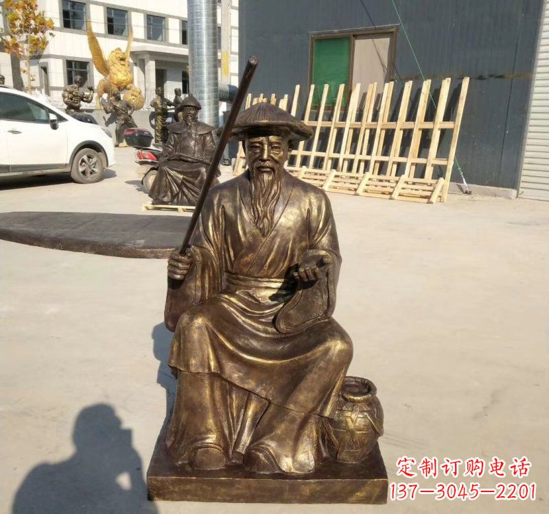 丽水铸铜姜太公钓鱼