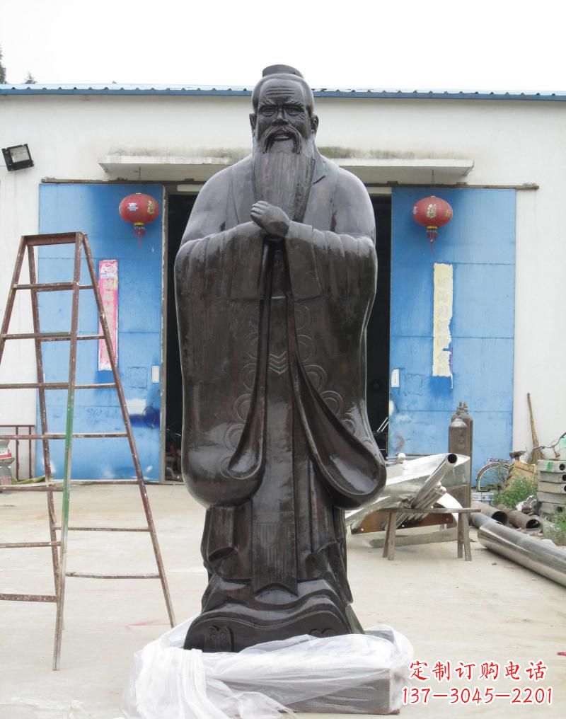 丽水铸铜孔子摆件