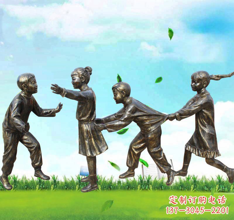 丽水铸铜老鹰捉小鸡儿童