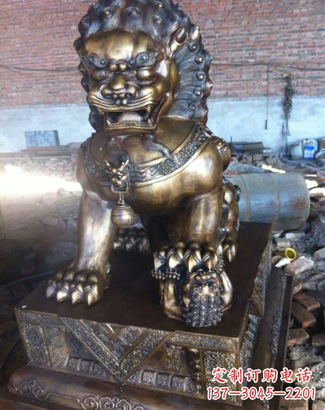 丽水铸铜母子狮子雕塑
