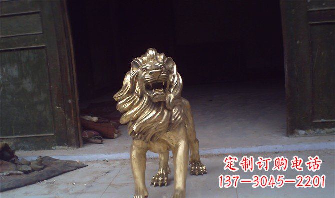 丽水铸铜狮子西洋狮子铜雕