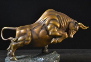 丽水铸铜开拓牛企业精神文化雕塑 摆件